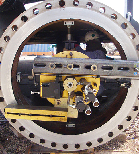Onsite Machining Flange Facing by wellube